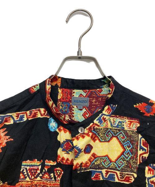 KENZO（ケンゾー）KENZO (ケンゾー) 総柄バンドカラーシャツ ブラック サイズ:3の古着・服飾アイテム
