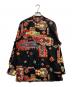 KENZO（ケンゾー）の古着「総柄バンドカラーシャツ」｜ブラック