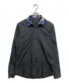 JIL SANDER（ジルサンダー）の古着「襟切替コットンシャツ」｜ブラック