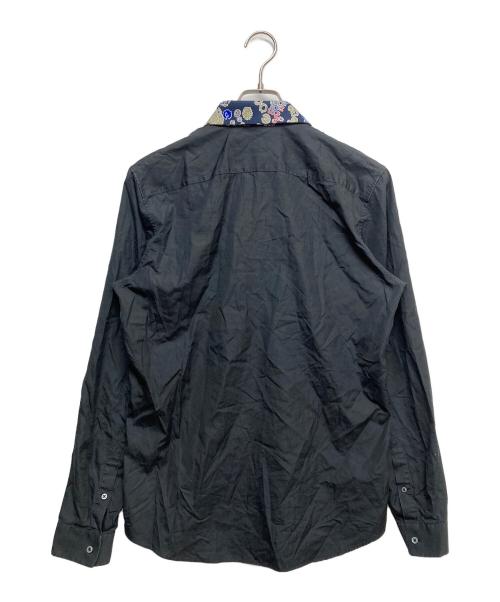 JIL SANDER（ジルサンダー）JIL SANDER (ジルサンダー) 襟切替コットンシャツ ブラック サイズ:40の古着・服飾アイテム