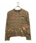 POLO RALPH LAUREN（ポロ・ラルフローレン）の古着「星条旗イーグル刺繍ケーブルニット」｜グリーン