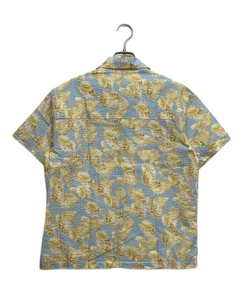 GIVENCHY（ジバンシィ）GIVENCHY (ジバンシィ) イエローシェルシアサッカーシャツ ブルー サイズ:12の古着・服飾アイテム