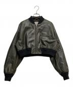 SLYスライ）の古着「VINTAGE F／LEATHER CROP ブルゾン」｜ブラウン