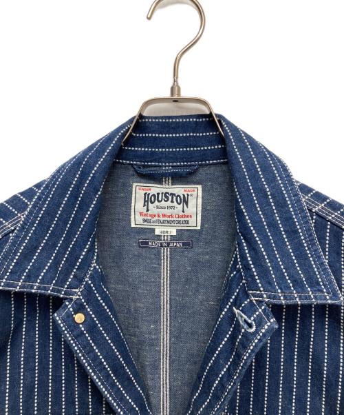 HOUSTON（ヒューストン）HOUSTON (ヒューストン) インディゴウォバッシュカバーオール インディゴ サイズ:40Rの古着・服飾アイテム