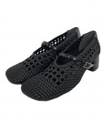 ALM.（アルム）の古着「BRIDE MESH PUMPS」｜ブラック