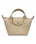 LONGCHAMP（ロンシャン）の古着「型押し2WAYショルダーバッグ」｜ベージュ
