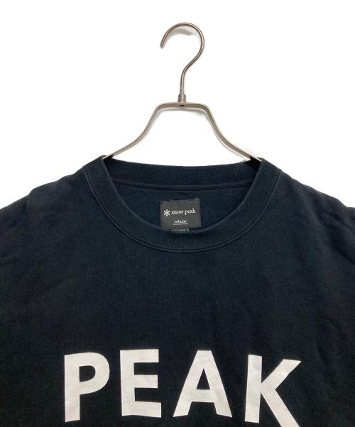 Snow peak（スノーピーク）snow peak (スノーピーク) クルーネックスウェット ブラック サイズ:Lの古着・服飾アイテム