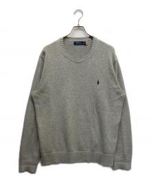 POLO RALPH LAUREN（ポロ・ラルフローレン）の古着「クルーネックニット」｜グレー