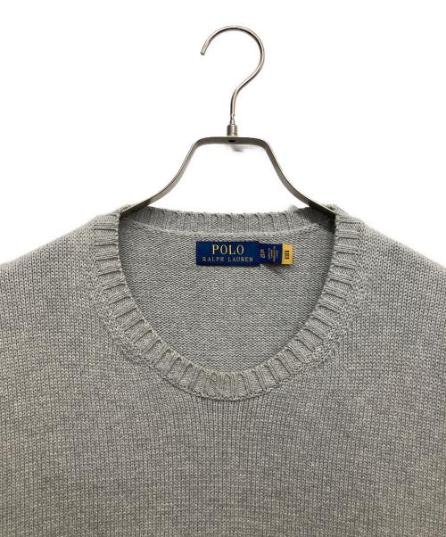 POLO RALPH LAUREN（ポロ・ラルフローレン）POLO RALPH LAUREN (ポロ・ラルフローレン) クルーネックニット グレー サイズ:XLの古着・服飾アイテム