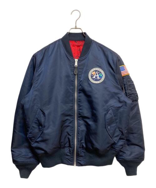 ALPHA（アルファ）ALPHA (アルファ) リバーシブルMA-1ジャケット ネイビー サイズ:Largeの古着・服飾アイテム