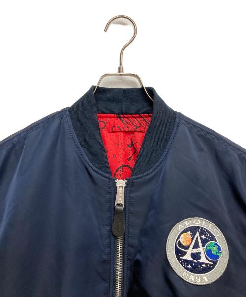 ALPHA（アルファ）ALPHA (アルファ) リバーシブルMA-1ジャケット ネイビー サイズ:Largeの古着・服飾アイテム