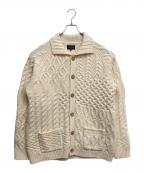 BEAMS PLUSビームスプラス）の古着「Cardigan Alan Patchwork」｜ベージュ