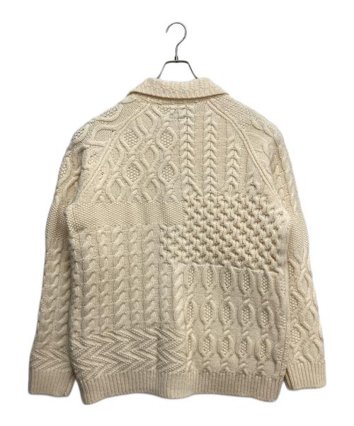 BEAMS PLUS（ビームスプラス）BEAMS PLUS (ビームスプラス) Cardigan Alan Patchwork ベージュ サイズ:XLの古着・服飾アイテム
