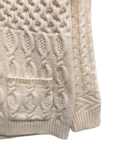 BEAMS PLUS（ビームスプラス）BEAMS PLUS (ビームスプラス) Cardigan Alan Patchwork ベージュ サイズ:XLの古着・服飾アイテム