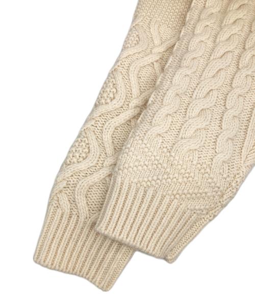 BEAMS PLUS（ビームスプラス）BEAMS PLUS (ビームスプラス) Cardigan Alan Patchwork ベージュ サイズ:XLの古着・服飾アイテム