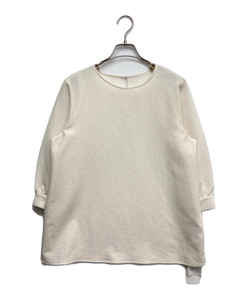 INDIVI（インディヴィ）INDIVI (インディヴィ) シンプルTブラウス ベージュ サイズ:40 未使用品の古着・服飾アイテム
