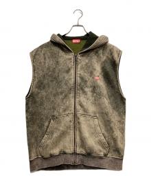 DIESEL（ディーゼル）の古着「S-BOX-SL-ZIP フーデッドベスト」｜ブラック
