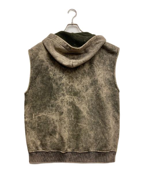 DIESEL（ディーゼル）DIESEL (ディーゼル) S-BOX-SL-ZIP フーデッドベスト ブラック サイズ:Lの古着・服飾アイテム