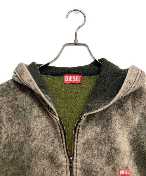 DIESEL（ディーゼル）DIESEL (ディーゼル) S-BOX-SL-ZIP フーデッドベスト ブラック サイズ:Lの古着・服飾アイテム