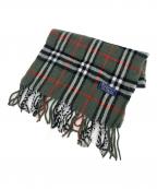 Burberry'sバーバリーズ）の古着「ウールマフラー」｜レッド×グレー