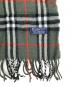 Burberry's (バーバリーズ) ウールマフラー レッド×グレー：5000円