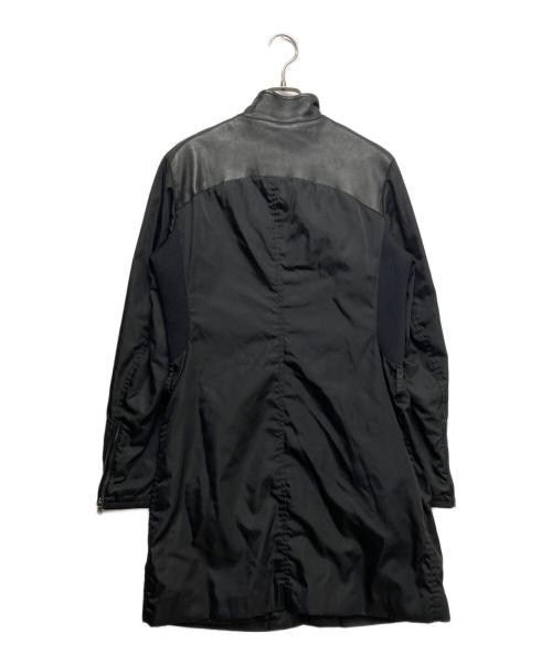 PRADA（プラダ）PRADA (プラダ) ナイロンコンビレザーコート ブラック サイズ:42の古着・服飾アイテム