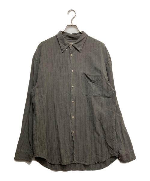THE TERRITORY AHEAD（ザ テリトリー アヘッド）the territory ahead (ザ テリトリー アヘッド) シルクL/Sシャツ グレー サイズ:XLの古着・服飾アイテム