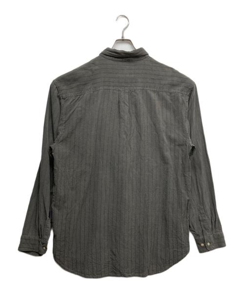 THE TERRITORY AHEAD（ザ テリトリー アヘッド）the territory ahead (ザ テリトリー アヘッド) シルクL/Sシャツ グレー サイズ:XLの古着・服飾アイテム