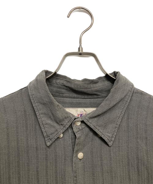 THE TERRITORY AHEAD（ザ テリトリー アヘッド）the territory ahead (ザ テリトリー アヘッド) シルクL/Sシャツ グレー サイズ:XLの古着・服飾アイテム