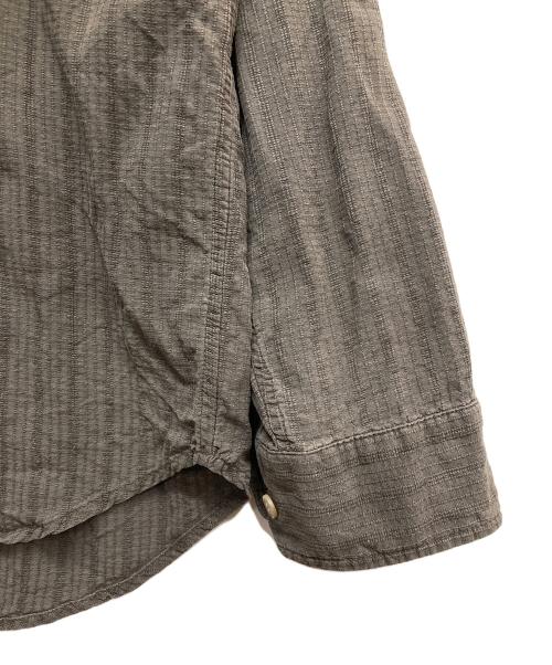THE TERRITORY AHEAD（ザ テリトリー アヘッド）the territory ahead (ザ テリトリー アヘッド) シルクL/Sシャツ グレー サイズ:XLの古着・服飾アイテム