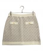 ）の古着「Logo Jacquard Knit Skirt」｜ホワイト
