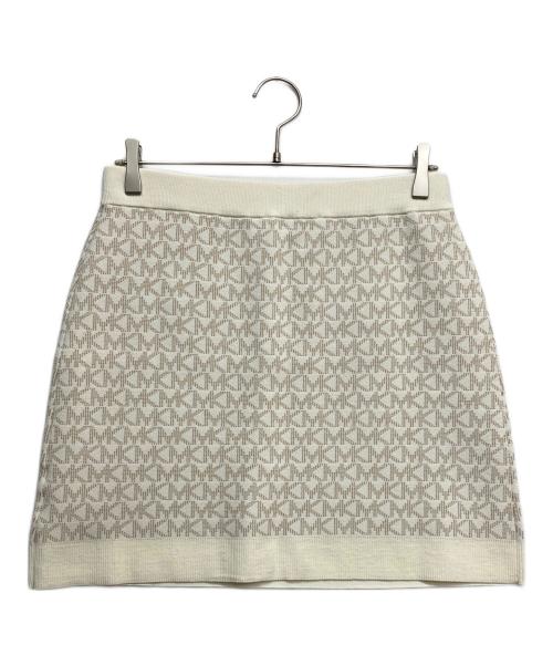 MICHAEL KORS（マイケルコース）MICHAEL KORS (マイケルコース) Logo Jacquard Knit Skirt ホワイト サイズ:Mの古着・服飾アイテム