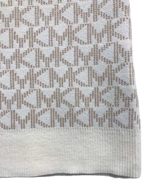 MICHAEL KORS（マイケルコース）MICHAEL KORS (マイケルコース) Logo Jacquard Knit Skirt ホワイト サイズ:Mの古着・服飾アイテム