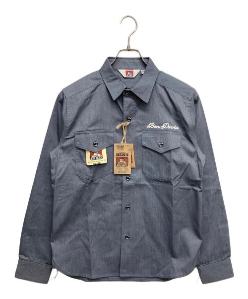 BEN DAVIS（ベンデイビス）BEN DAVIS (ベンデイビス) ワークロングスリーブシャツ グレー サイズ:M 未使用品の古着・服飾アイテム