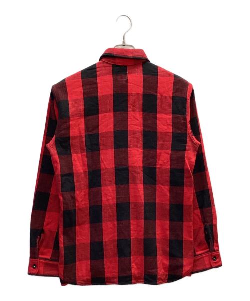 THE FLAT HEAD（ザ・フラットヘッド）THE FLAT HEAD (ザ・フラットヘッド) ネルシャツ ブラック×レッド サイズ:38の古着・服飾アイテム