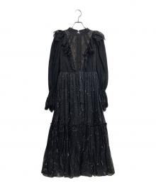 HER LIP TO（ハーリップトゥ）の古着「Vivienne Floral Lace Dress」｜ブラック