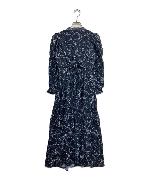 HER LIP TO（ハーリップトゥ）Her lip to (ハーリップトゥ) フラワープリントワンピース ブルー×ネイビー サイズ:Sの古着・服飾アイテム