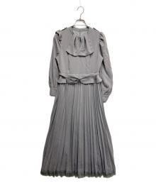HER LIP TO（ハーリップトゥ）の古着「Chelsea Pleated Long Dress」｜ブルー