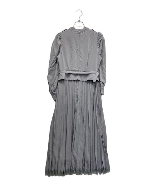 HER LIP TO（ハーリップトゥ）Her lip to (ハーリップトゥ) Chelsea Pleated Long Dress ブルー サイズ:Mの古着・服飾アイテム