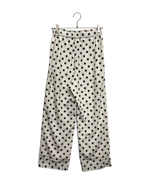 Whim Gazette（ウィムガゼット）Whim Gazette (ウィムガゼット) ドットリラックスパンツ ホワイト サイズ:Fの古着・服飾アイテム