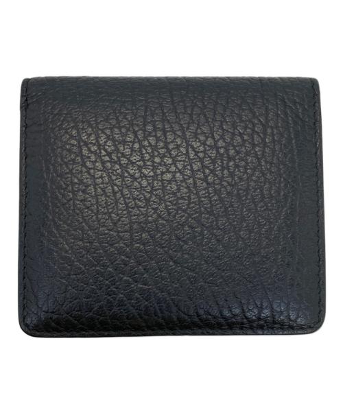 Maison Margiela（メゾンマルジェラ）Maison Margiela (メゾンマルジェラ) レザー ポッパー 4ステッチ 二つ折り ウォレット ブラックの古着・服飾アイテム