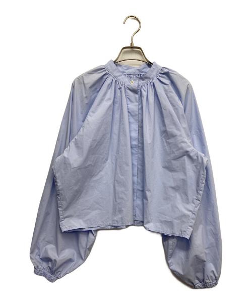 IENA（イエナ）IENA (イエナ) バンドカラーボリュームブラウス ブルー サイズ:-の古着・服飾アイテム