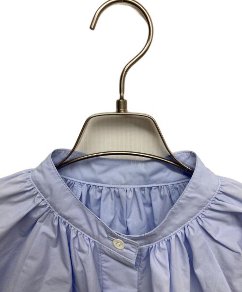 IENA（イエナ）IENA (イエナ) バンドカラーボリュームブラウス ブルー サイズ:-の古着・服飾アイテム