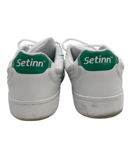 VANS（ヴァンズ）VANS (ヴァンズ) Setinn (セットイン) ローカットスニーカー ホワイト×グリーン サイズ:28.5の古着・服飾アイテム