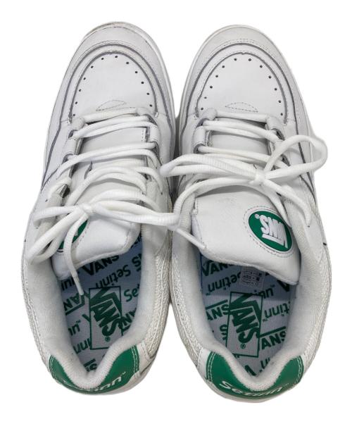 VANS（ヴァンズ）VANS (ヴァンズ) Setinn (セットイン) ローカットスニーカー ホワイト×グリーン サイズ:28.5の古着・服飾アイテム