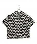 NEIGHBORHOODネイバーフッド）の古着「TRIANGLE PATTERN HAWAIIAN SHIRT SS」｜ホワイト×ブラック