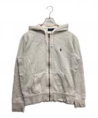 POLO RALPH LAURENポロ・ラルフローレン）の古着「CLASSIC FULL-ZIP FLEECE HOODIE」｜ライトグレー