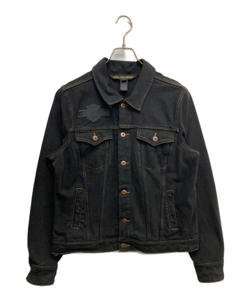 HARLEY-DAVIDSON（ハーレーダビッドソン）HARLEY-DAVIDSON (ハーレーダビッドソン) バック刺繍デニムジャケット ブラック サイズ:Lの古着・服飾アイテム