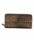BOTTEGA VENETA（ボッテガベネタ）の古着「イントレチャート・コンチネンタルウォレット」｜ブラウン