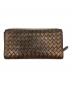 BOTTEGA VENETA (ボッテガベネタ) イントレチャート・コンチネンタルウォレット ブラウン：8000円